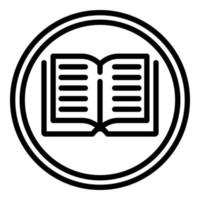 Digital book reader icon, outline style vector