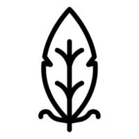 Nib feather icon, outline style vector