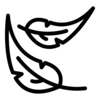 Light feather icon, outline style vector