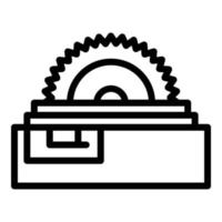 Industry circular saw icon, outline style vector