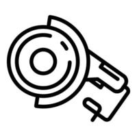 Build grinding machine icon, outline style vector