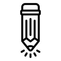 Creative pencil icon, outline style vector
