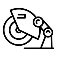 Care grinding machine icon, outline style vector