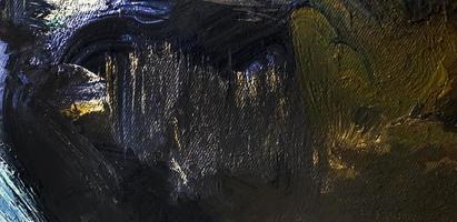 arte de fondo abstracto con pintado de negro, marrón, blanco y amarillo. papel tapiz oscuro en marco con estilo acrílico. foto