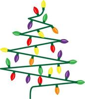 Christmas tree Lights  design vector