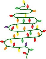 Christmas tree Lights  design vector