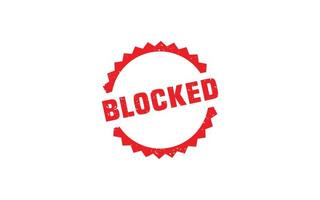 BLOCKED rubber stamp with grunge style on white background vector