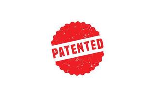PATENTED rubber stamp with grunge style on white background vector