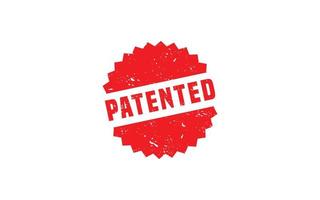 PATENTED rubber stamp with grunge style on white background vector