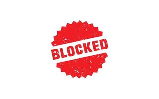 BLOCKED rubber stamp with grunge style on white background vector