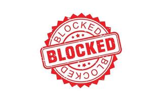 BLOCKED rubber stamp with grunge style on white background vector