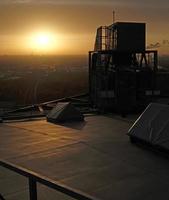 Sunset in the Ruhr region, Germany's main industrial area photo