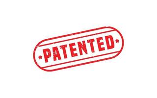 PATENTED rubber stamp with grunge style on white background vector