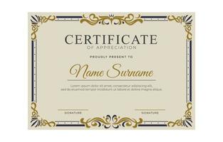 Victorian Certificate Template vector