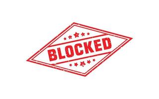 BLOCKED rubber stamp with grunge style on white background vector