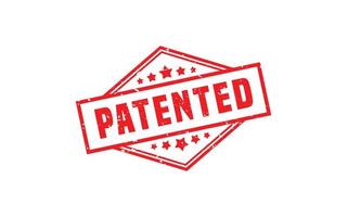 PATENTED rubber stamp with grunge style on white background vector
