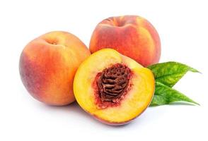 Sweet peach on a white background photo