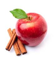 Sweet apple with cinnamon rods photo