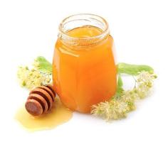 Honey with linden flowers. photo