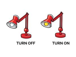 turn on, and turn off the light vector pro