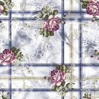 Flower with leave seamless pattern photo