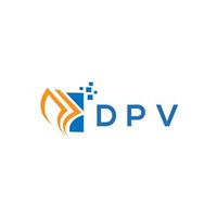 DPV credit repair accounting logo design on white background. DPV creative initials Growth graph letter logo concept. DPV business finance logo design. vector