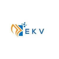 diseño de logotipo de contabilidad de reparación de crédito ekv sobre fondo blanco. ekv creative iniciales crecimiento gráfico letra logo concepto. diseño del logotipo de finanzas empresariales ekv. vector