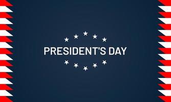 Illustration vector graphic background design of united states presidents day with flag and stars