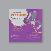 Cleaning service social media post banner vector