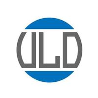 ULO letter logo design on white background. ULO creative initials circle logo concept. ULO letter design. vector