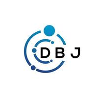 diseño de logotipo de letra dbj sobre fondo blanco. Concepto de logotipo de letra de iniciales creativas de dbj. diseño de letras dbj. vector