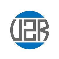 UZR letter logo design on white background. UZR creative initials circle logo concept. UZR letter design. vector