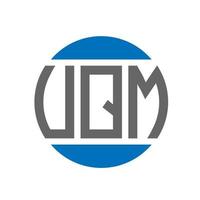 diseño de logotipo de letra uqm sobre fondo blanco. concepto de logotipo de círculo de iniciales creativas uqm. diseño de letras uqm. vector