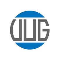 diseño de logotipo de letra uug sobre fondo blanco. uug concepto de logotipo de círculo de iniciales creativas. diseño de letras uug. vector