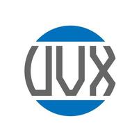 diseño de logotipo de letra uvx sobre fondo blanco. Concepto de logotipo de círculo de iniciales creativas uvx. diseño de letras uvx. vector