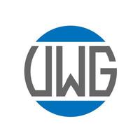 diseño de logotipo de letra uwg sobre fondo blanco. concepto de logotipo de círculo de iniciales creativas uwg. diseño de letras uwg. vector