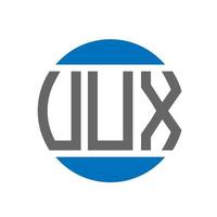 UUX letter logo design on white background. UUX creative initials circle logo concept. UUX letter design. vector