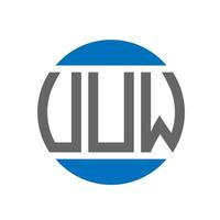 UUW letter logo design on white background. UUW creative initials circle logo concept. UUW letter design. vector