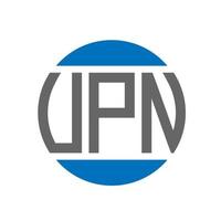UPN letter logo design on white background. UPN creative initials circle logo concept. UPN letter design. vector