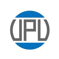 UPU letter logo design on white background. UPU creative initials circle logo concept. UPU letter design. vector