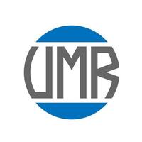 UMR letter logo design on white background. UMR creative initials circle logo concept. UMR letter design. vector