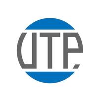 UTP letter logo design on white background. UTP creative initials circle logo concept. UTP letter design. vector