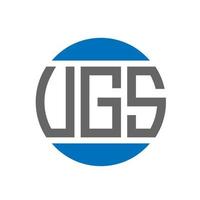UGS letter logo design on white background. UGS creative initials circle logo concept. UGS letter design. vector