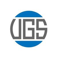 diseño de logotipo de letra ugs sobre fondo blanco. concepto de logotipo de círculo de iniciales creativas de ugs. diseño de letras ugs. vector