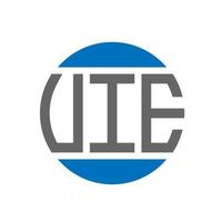 UIE letter logo design on white background. UIE creative initials circle logo concept. UIE letter design. vector