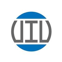 UIV letter logo design on white background. UIV creative initials circle logo concept. UIV letter design. vector