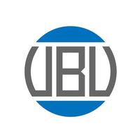 UBV letter logo design on white background. UBV creative initials circle logo concept. UBV letter design. vector