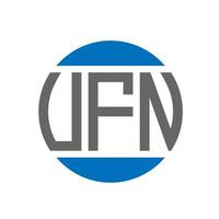 UFN letter logo design on white background. UFN creative initials circle logo concept. UFN letter design. vector
