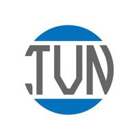 TVN letter logo design on white background. TVN creative initials circle logo concept. TVN letter design. vector