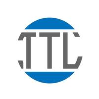 TTL letter logo design on white background. TTL creative initials circle logo concept. TTL letter design. vector